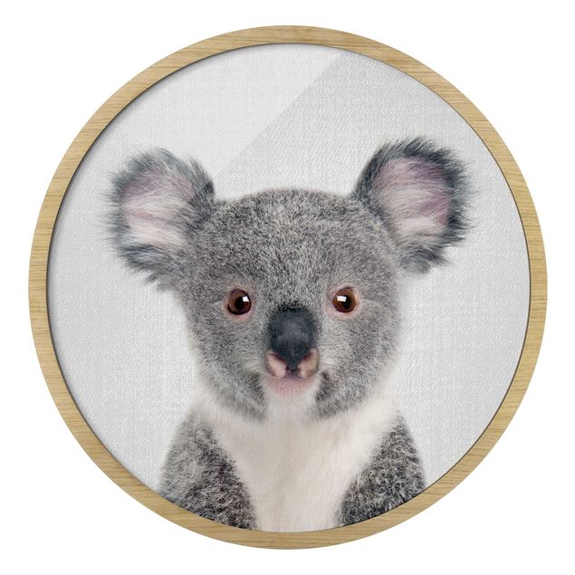 Gerahmte Bilder Rund Baby Koala Klara