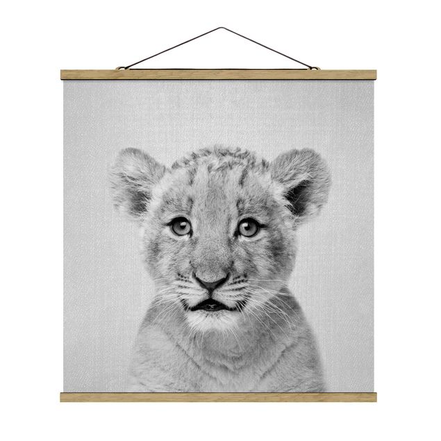 Wandbilder Tiere Baby Löwe Luca Schwarz Weiß