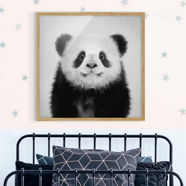 Kinderzimmer Deko Baby Panda Prian Schwarz Weiß