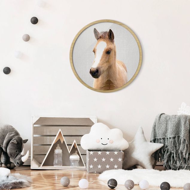 schwarz-weiß Bilder gerahmt Baby Pferd Philipp