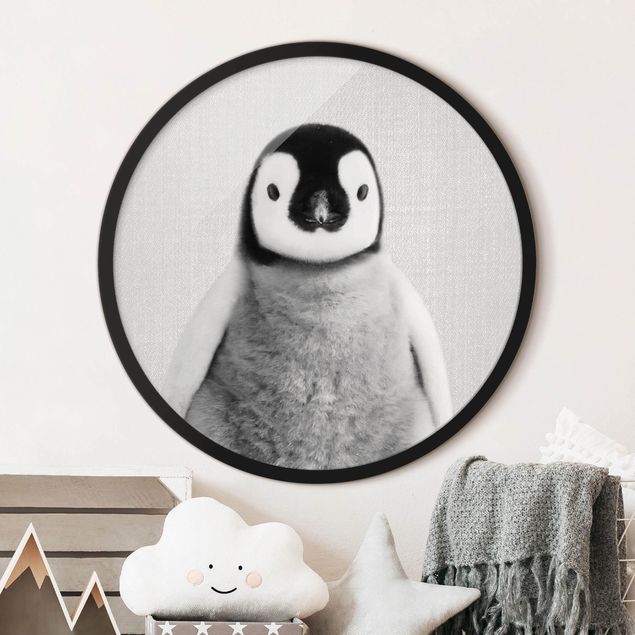 Kinderzimmer Deko Baby Pinguin Pepe Schwarz Weiß