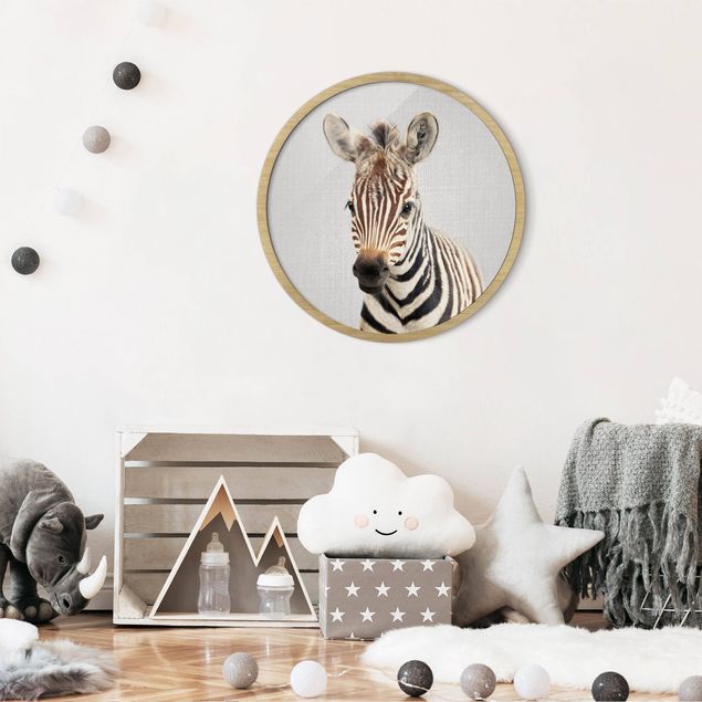 schwarz-weiß Bilder gerahmt Baby Zebra Zoey