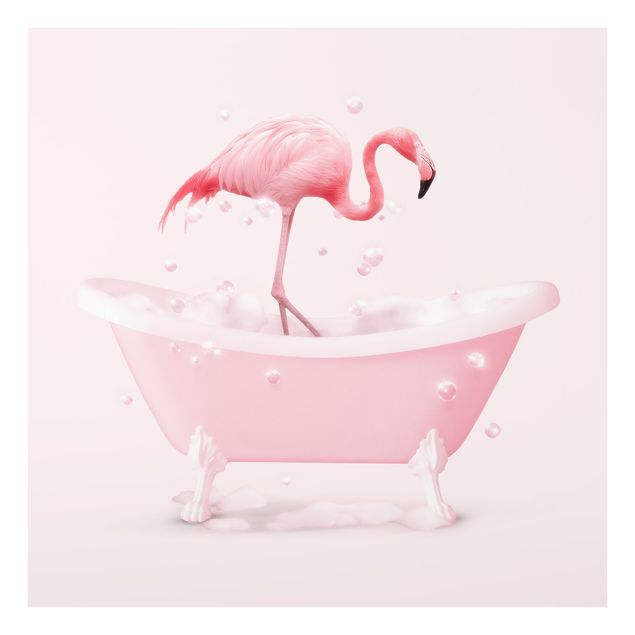 Jonas Loose Kunstdrucke Badewannen Flamingo