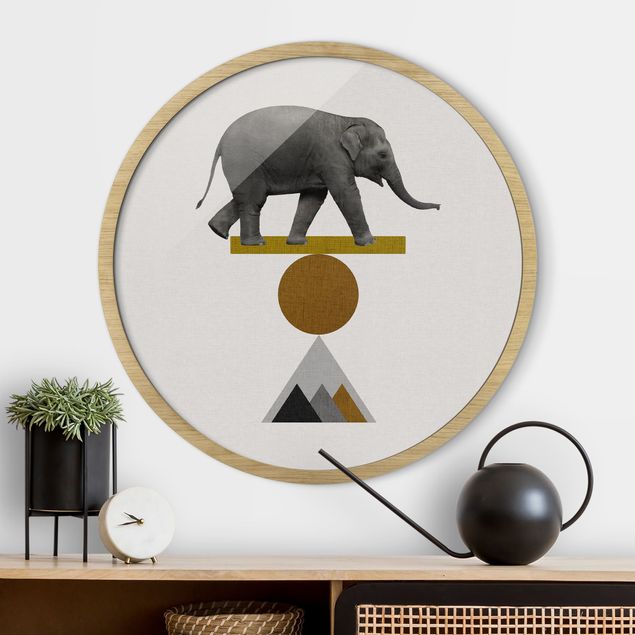 Wandbilder Elefanten Balancekunst Elefant