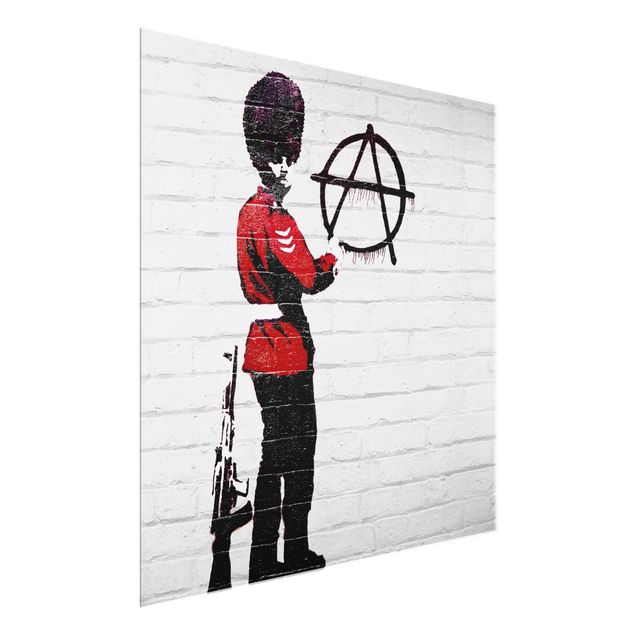 Wandbilder Schwarz-Weiß Anarchist Soldier - Brandalised ft. Graffiti by Banksy
