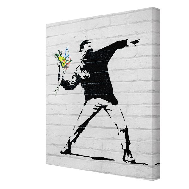 Leinwandbilder Blumenwerfer - Brandalised ft. Graffiti by Banksy
