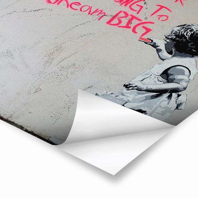 Poster - Banksy - Dream Big - Quadrat 1:1