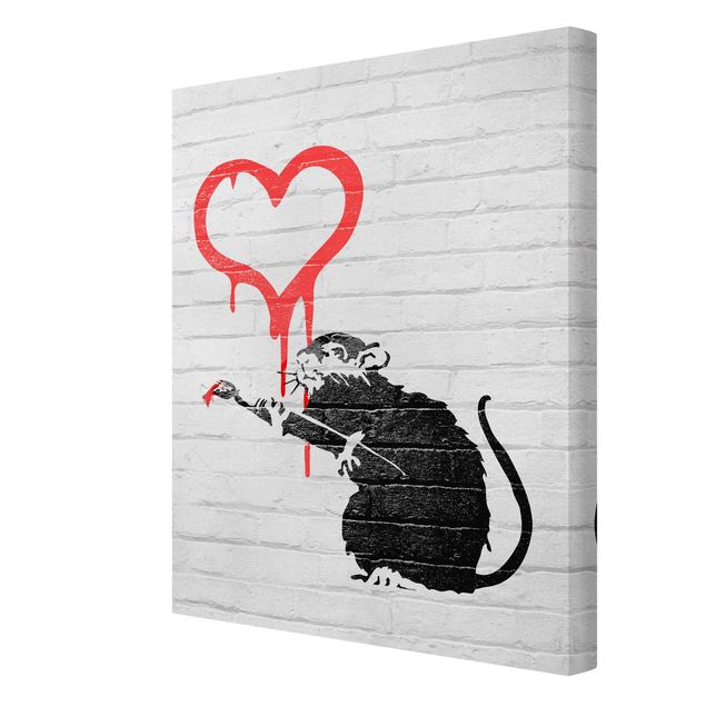 schöne Leinwandbilder Love Rat - Brandalised ft. Graffiti by Banksy