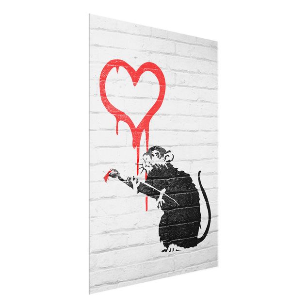 Wandbilder Schwarz-Weiß Love Rat - Brandalised ft. Graffiti by Banksy