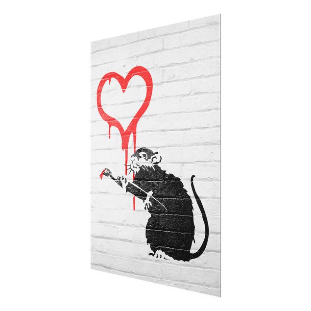 Bilder auf Glas Love Rat - Brandalised ft. Graffiti by Banksy