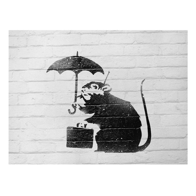 Wandbilder Ratte mit Regenschirm - Brandalised ft. Graffiti by Banksy