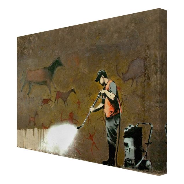 Leinwandbild - Banksy - Street Cleaner - Querformat - 4:3
