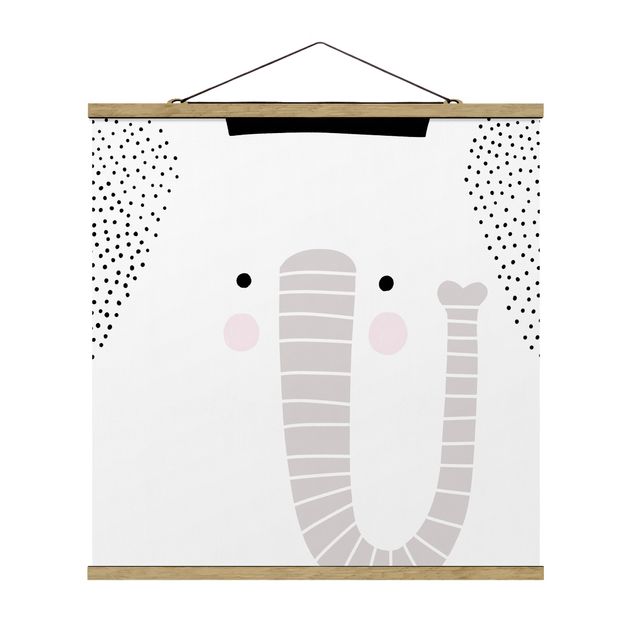 Wandbilder Tiere Tierpark mit Mustern - Elefant