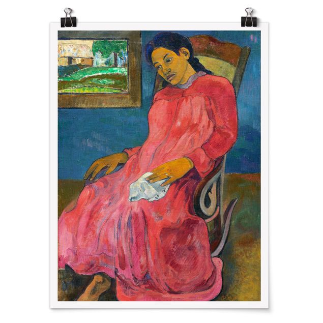 Kunstkopie Poster Paul Gauguin - Melancholikerin