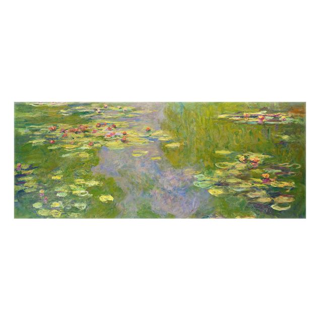 Spritzschutz Blumen Claude Monet - Grüne Seerosen