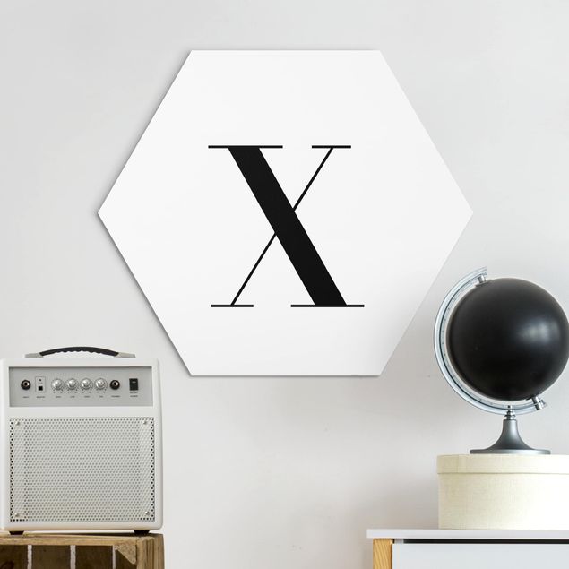 Wandbilder Buchstaben Buchstabe Serif Weiß X