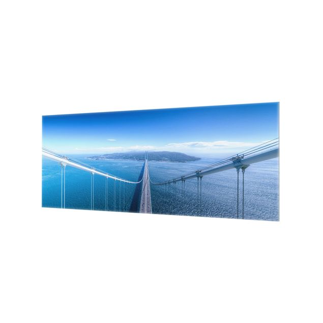 Spritzschutz Glas - Brücke zur Insel - Panorama - 5:2