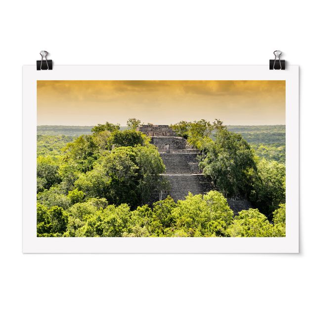 Wandbilder Dschungel Pyramide von Calakmul