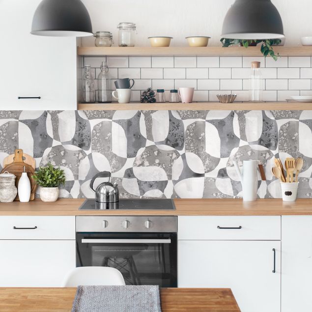 Küchenrückwand Folie selbstklebend Lebende Steine Muster in Grau