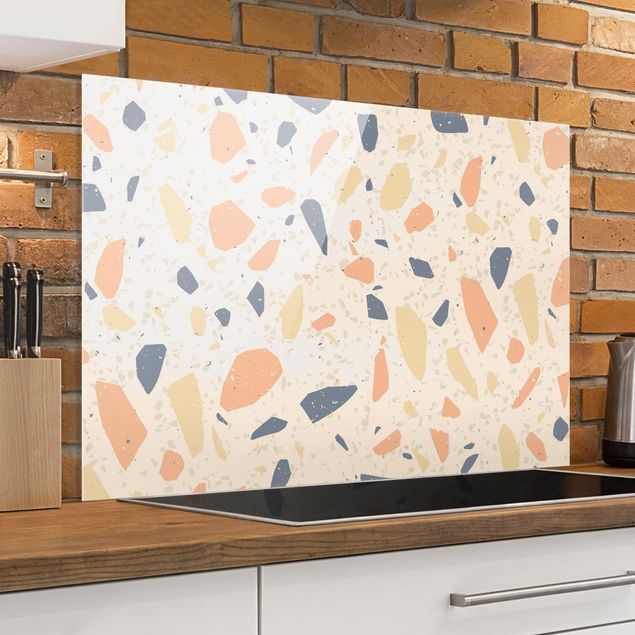Wanddeko Küche Detailliertes Terrazzo Muster Siena