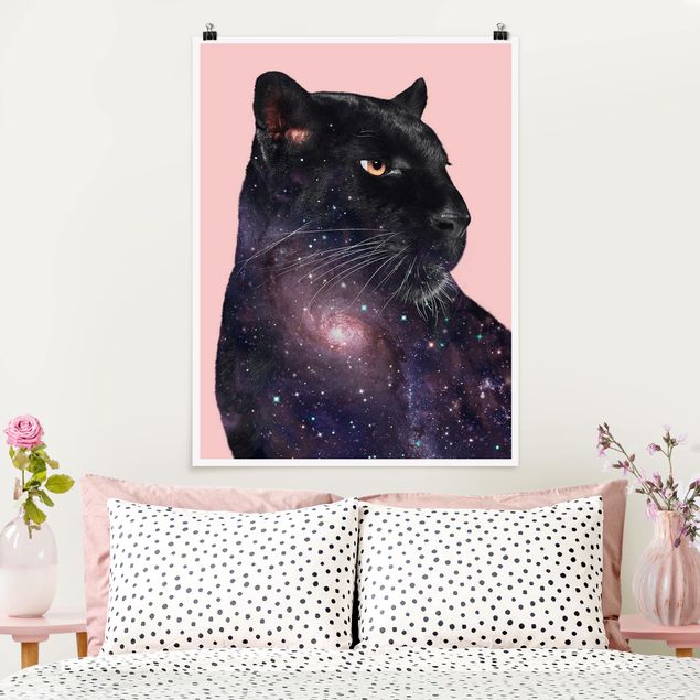 Küche Dekoration Panther mit Galaxie