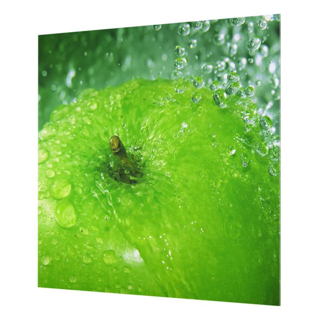 Glas Spritzschutz - Green Apple - Quadrat - 1:1