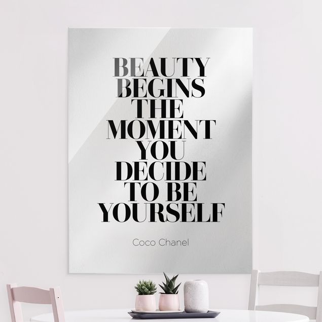 Küche Dekoration Be yourself Coco Chanel