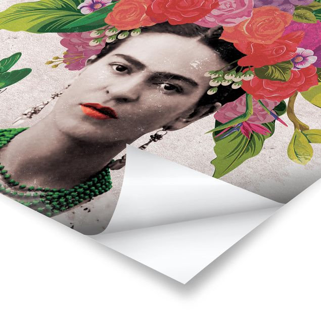 Frida Kahlo Wandbild Frida Kahlo - Blumenportrait
