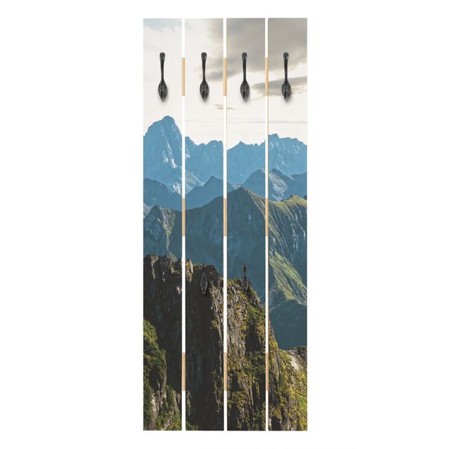 Wandgarderoben Berge auf den Lofoten