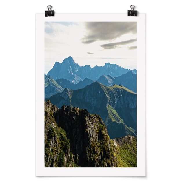 Poster Naturbilder Berge auf den Lofoten