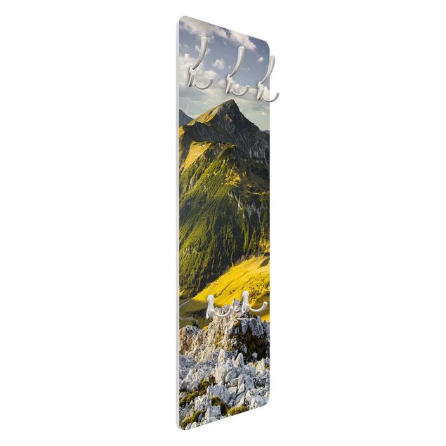 Wandgarderobe mit Motiv Berge und Tal der Lechtaler Alpen in Tirol