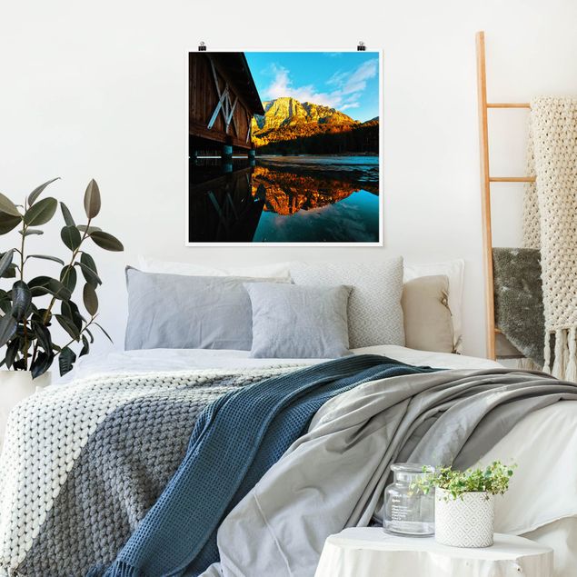 Wandbilder Landschaften Bergspiegelung in den Dolomiten