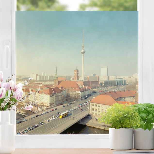 Fensterfolie - Sichtschutz - Berlin am Morgen - Fensterbilder