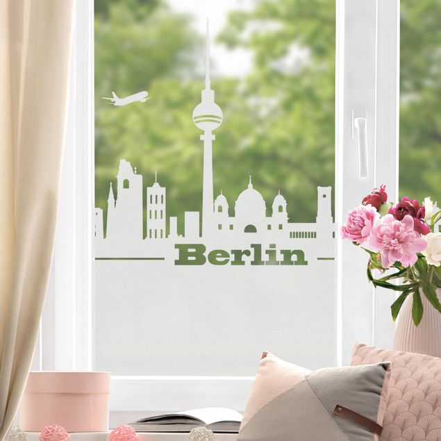 selbstklebende Klebefolie Berlin Skyline Bordüre