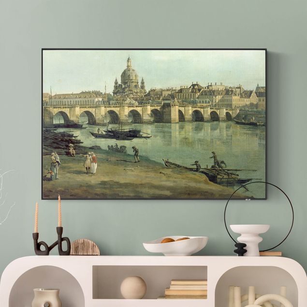 Kunststil Post Impressionismus Bernardo Bellotto - Dresden vom rechten Elbufer