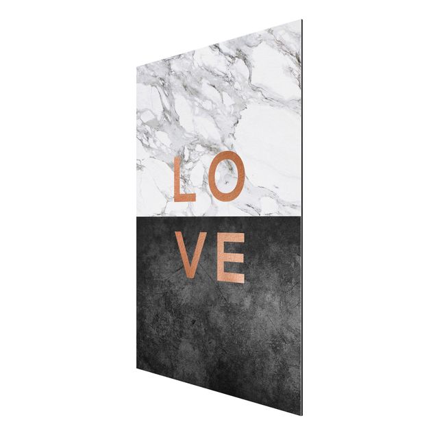 Wandbilder Modern Love Kupfer und Marmor