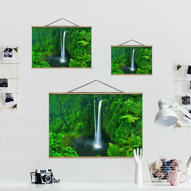 Wandbilder Modern Paradiesischer Wasserfall