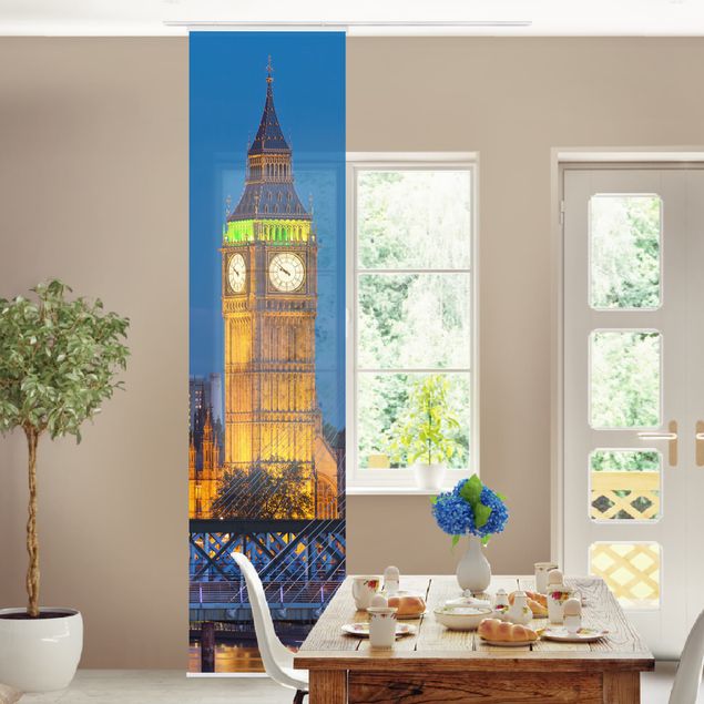 Wanddeko Küche Big Ben und Westminster Palace in London bei Nacht