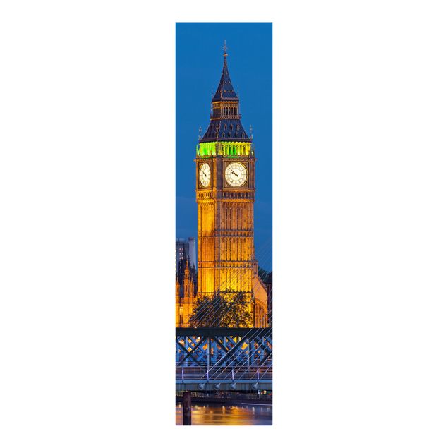 Flächenvorhang Skyline Big Ben und Westminster Palace in London bei Nacht