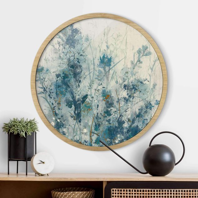 Blumenbilder mit Rahmen Blaue Frühlingswiese I