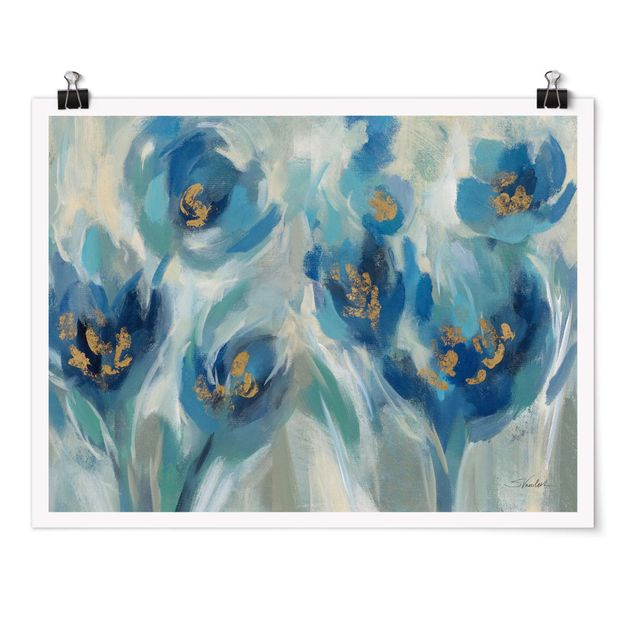 Poster kaufen Blaues Märchen mit Blumen