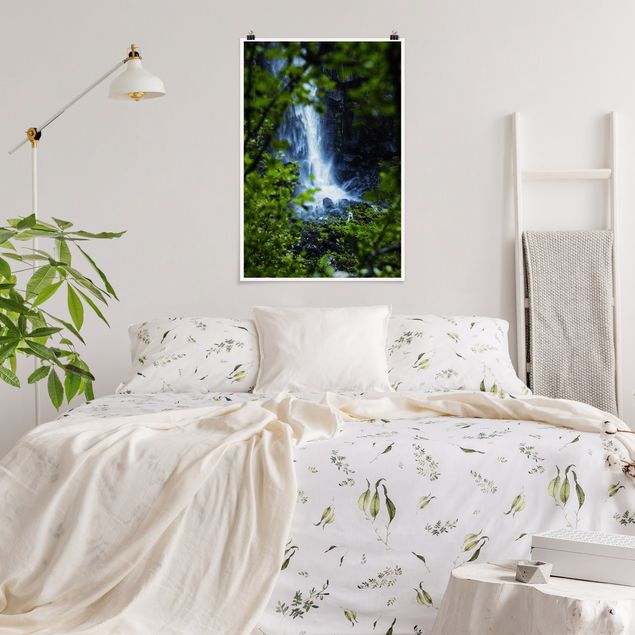 Poster Naturbilder Blick zum Wasserfall