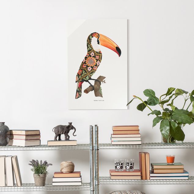Wandbilder Kunstdrucke Boho Vogel - Tukan