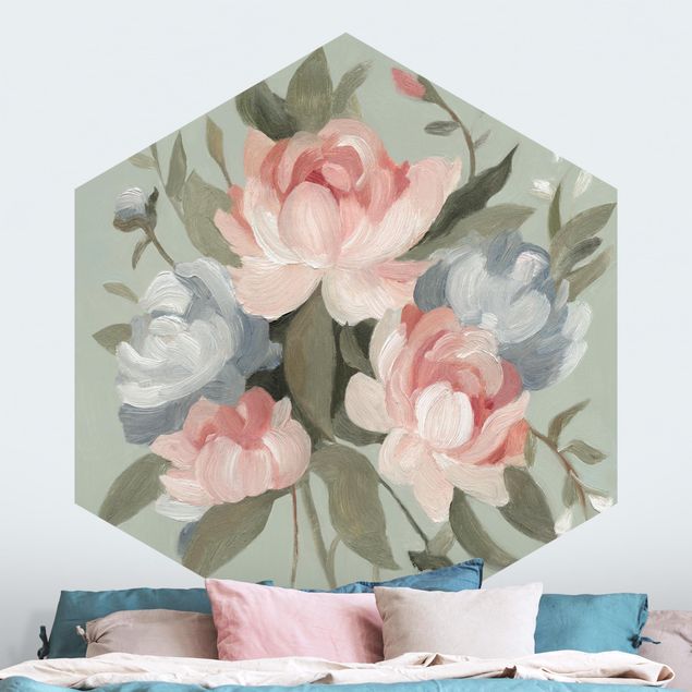 Vintage Tapete Bouquet in Pastell I