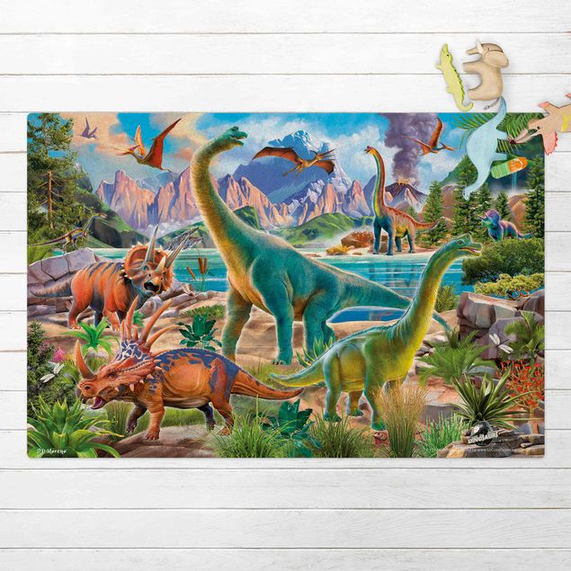 Kinderzimmer Deko Brachiosaurus und Tricaterops