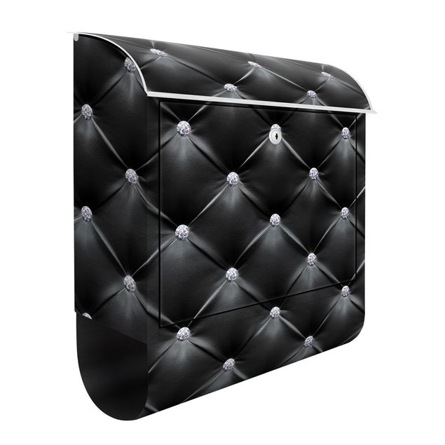 schwarzer Briefkasten Diamant Schwarz Luxus