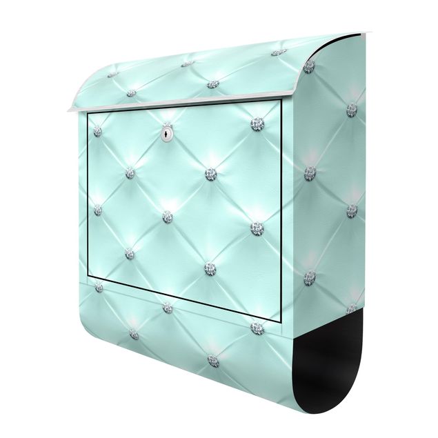 Briefkasten Design Diamant Türkis Luxus