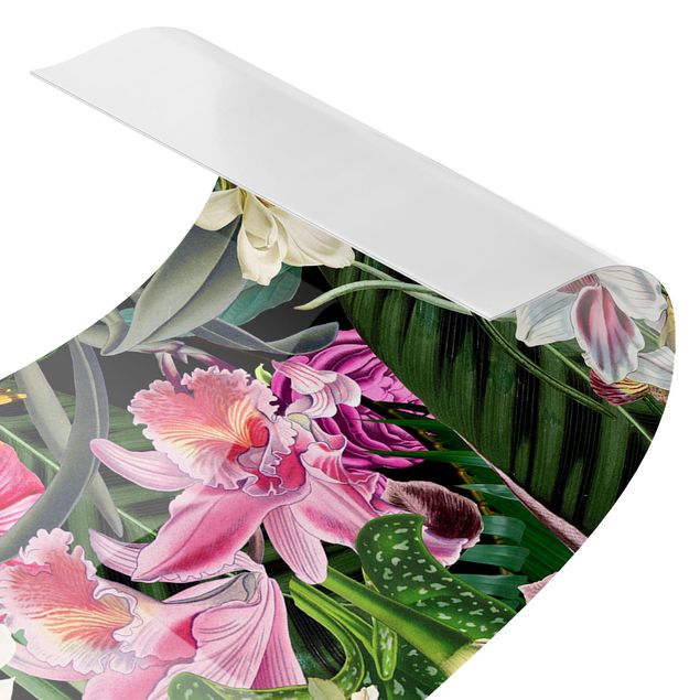 Klebefolien selbstklebend Bunte tropische Blumen Collage II