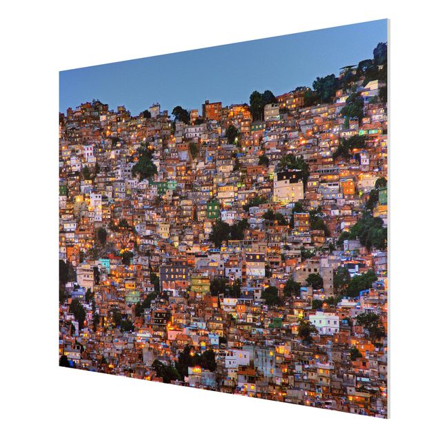 Wandbilder Modern Rio de Janeiro Favela Sonnenuntergang