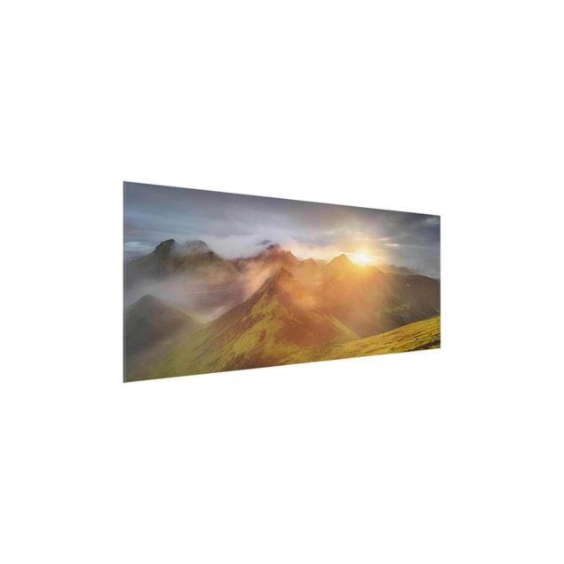 Wandbilder Berge Storkonufell im Sonnenaufgang